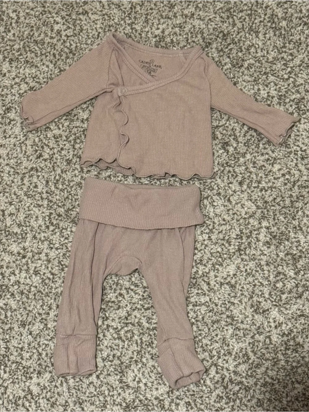 Caden Lane 2pc Waffle Crossover Top & Bottom | Mocha